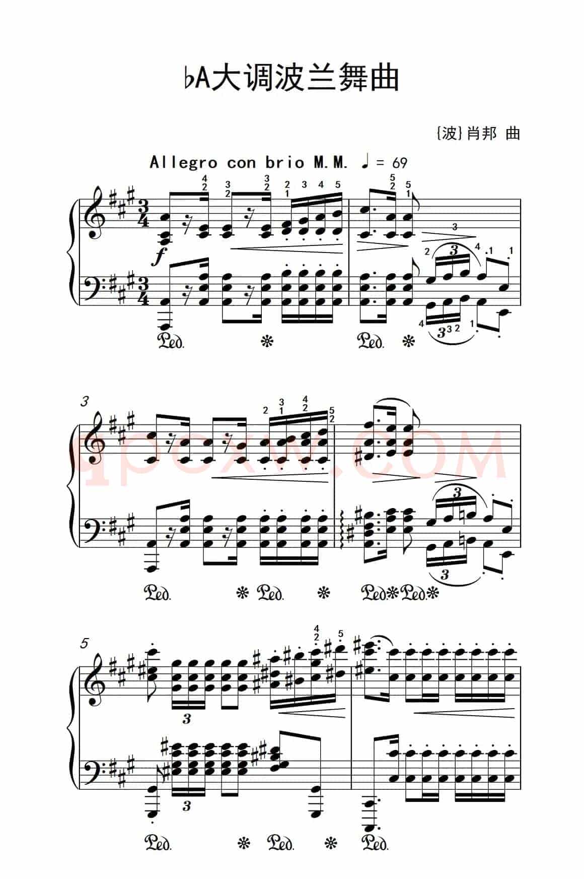 bA大调波兰舞曲