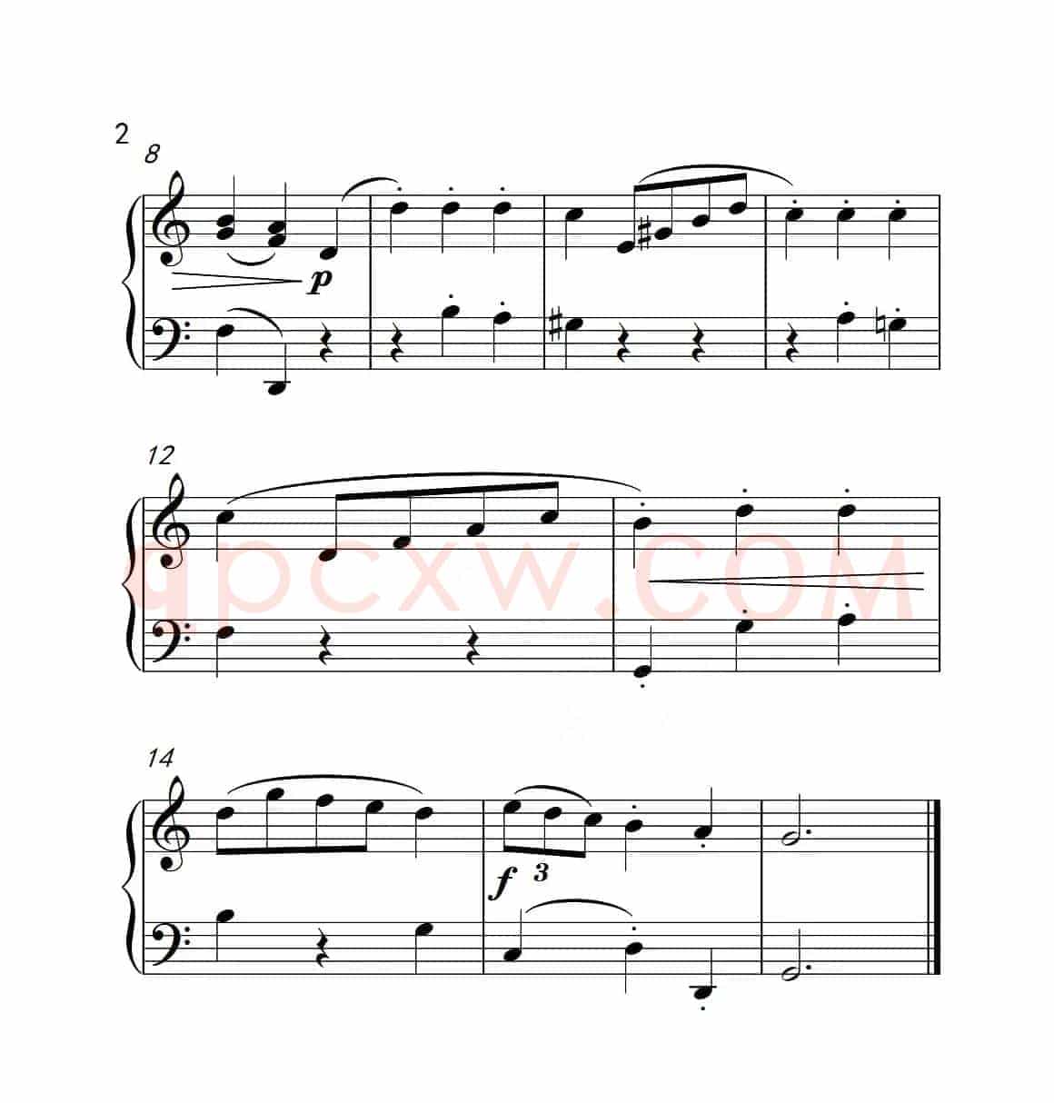 第一级B组 小步舞曲（中国音乐学院钢琴考级作品1~6级）