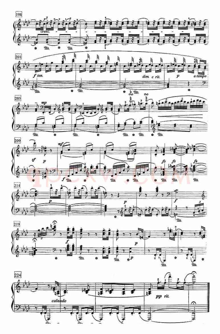 钢琴教程第七级 大型乐曲（f小调变奏曲 Op.83）