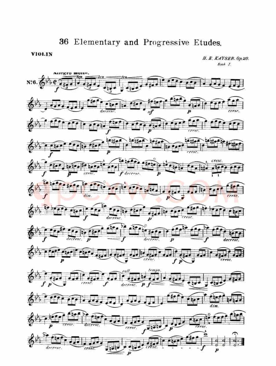 开塞（KAYSER 36首小提琴练习曲之6）