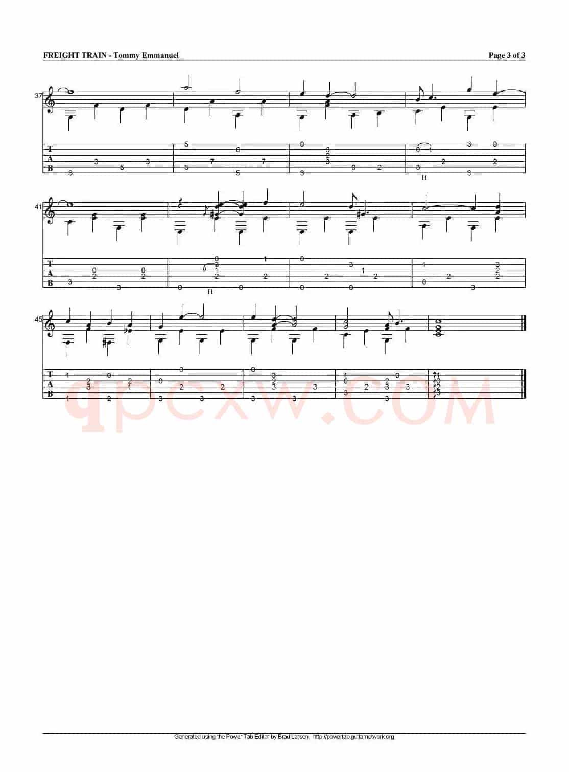 tommy emmanuel：freight train（指弹吉他）