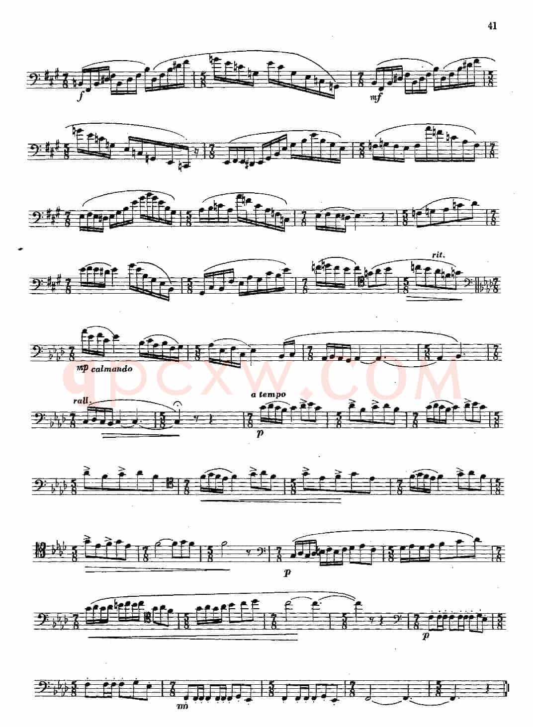 大管高级练习曲 第二部分 节奏练习（6）
