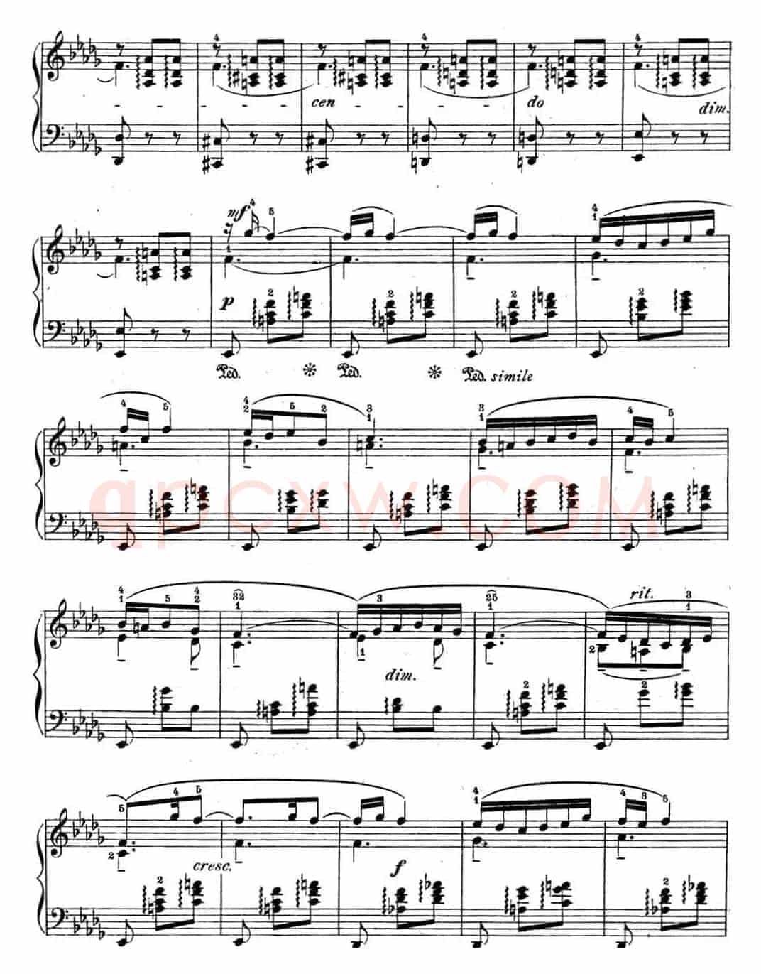 拉赫玛尼诺夫 幻想小品集 Op.3 No.5 小夜曲 降b小调