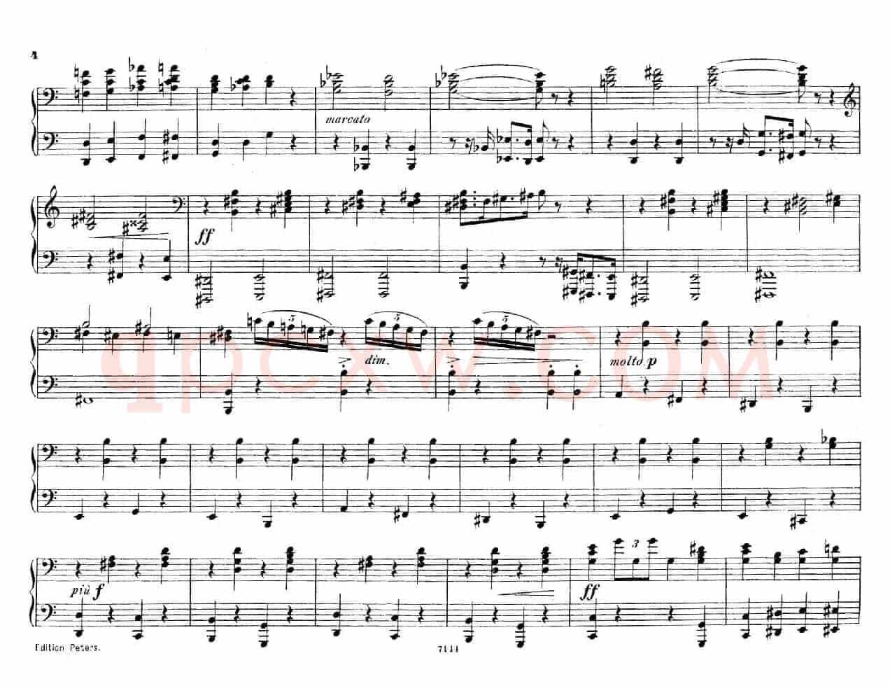 Deux Morceaux Pour Quatre Mains Op.43(2首四手联弹小品·1)