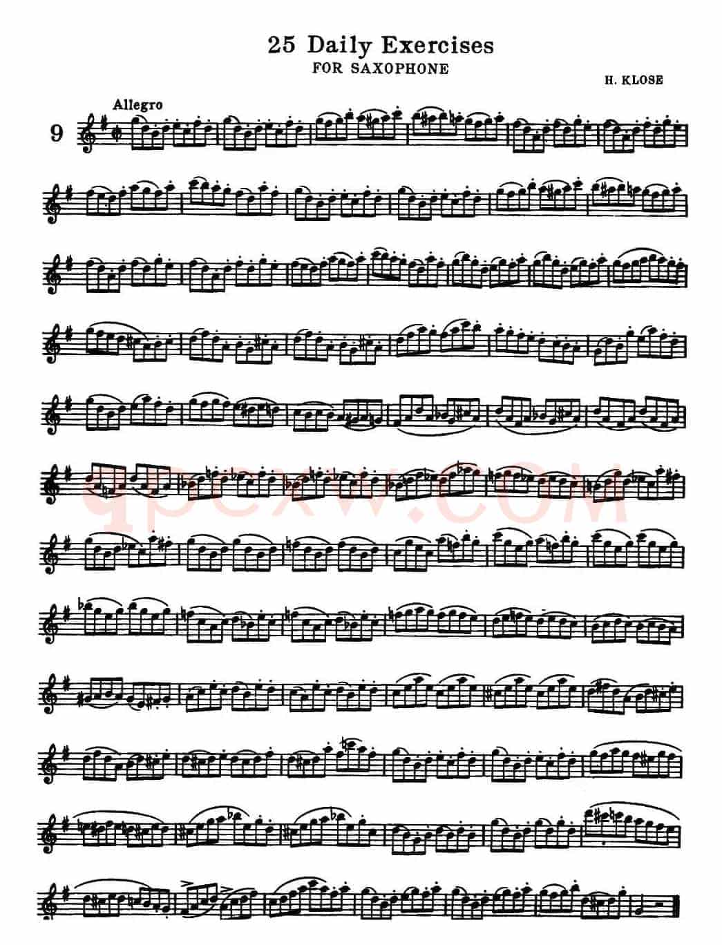 25 Daily Exercices for Saxophone（9—17）