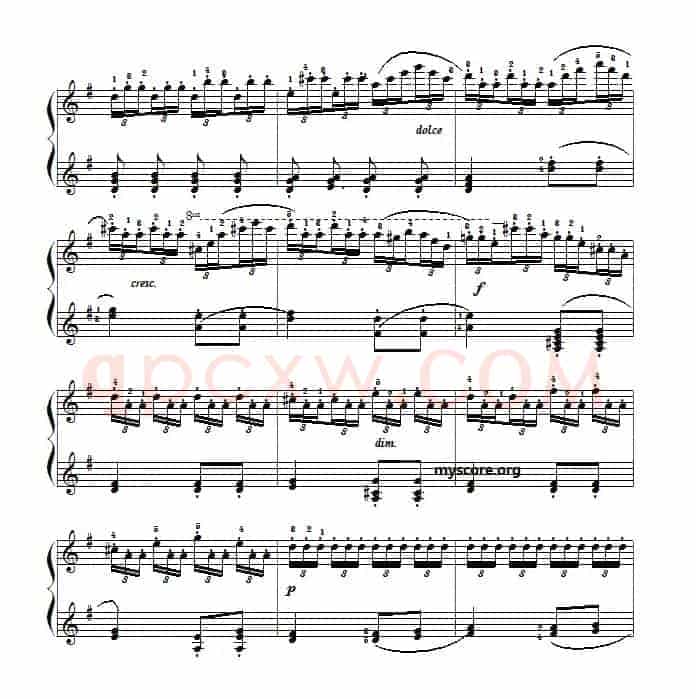 车尔尼(Czerny)849第12首曲谱及练习指导