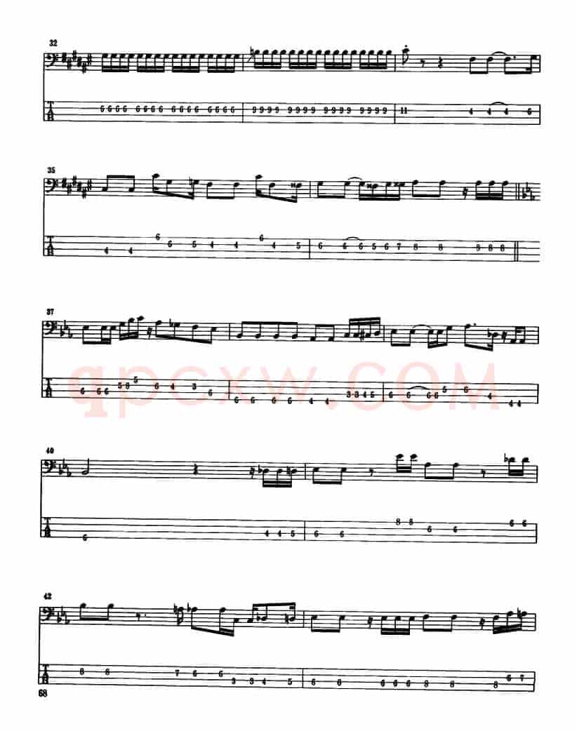 电贝司专业等级第六级(二、必弹曲目:独奏曲)