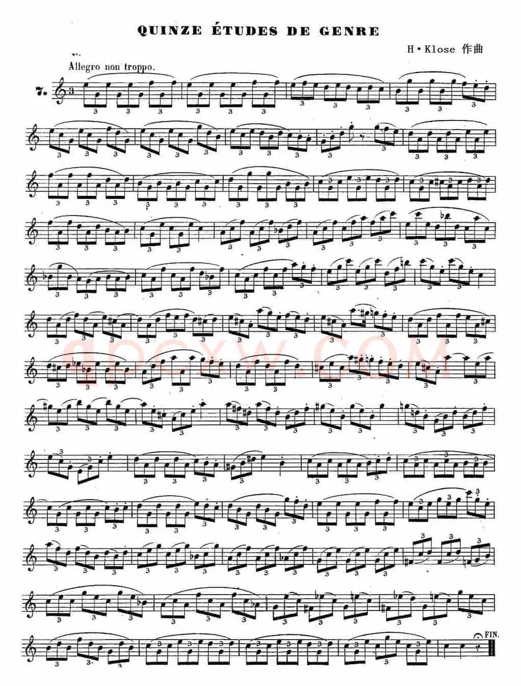 H·Klose练习曲（Quinze etudes de genre—7）