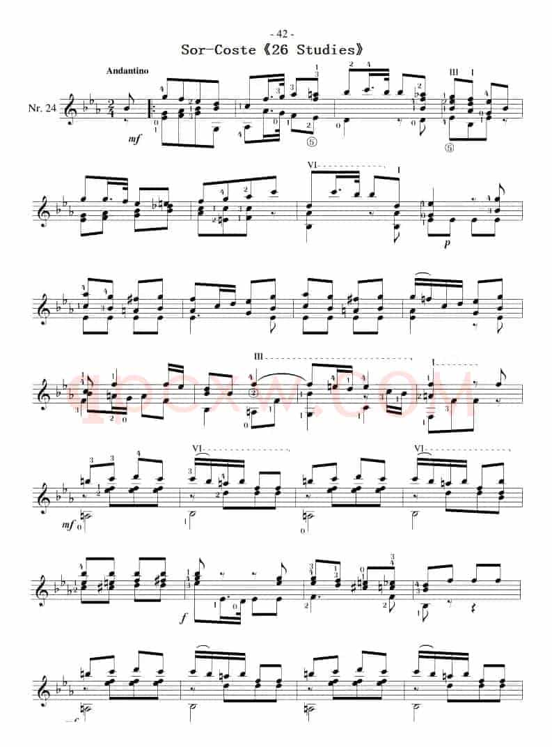 Sor-Coste《26 Studies》（STUDY 24）