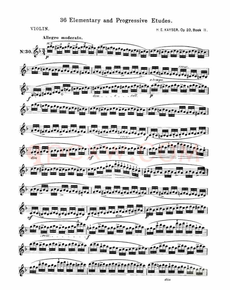 开塞（KAYSER 36首小提琴练习曲之30）