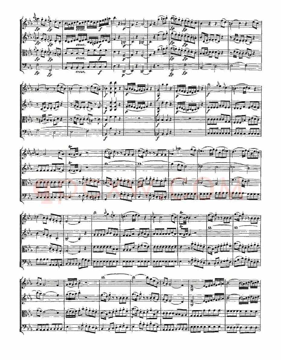 Quartet No. 7 in Eb Major, K. 160（降E大调第七弦乐四重奏）