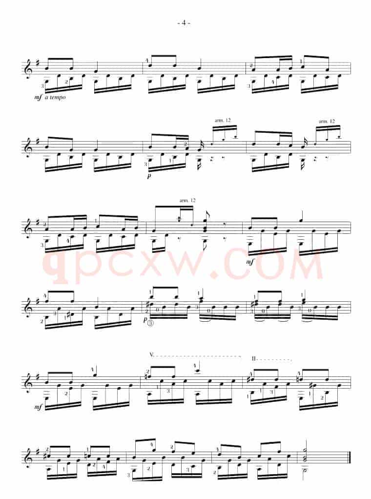 Napoleon Coste《25 Studies,Op.38》（STUDY 10）