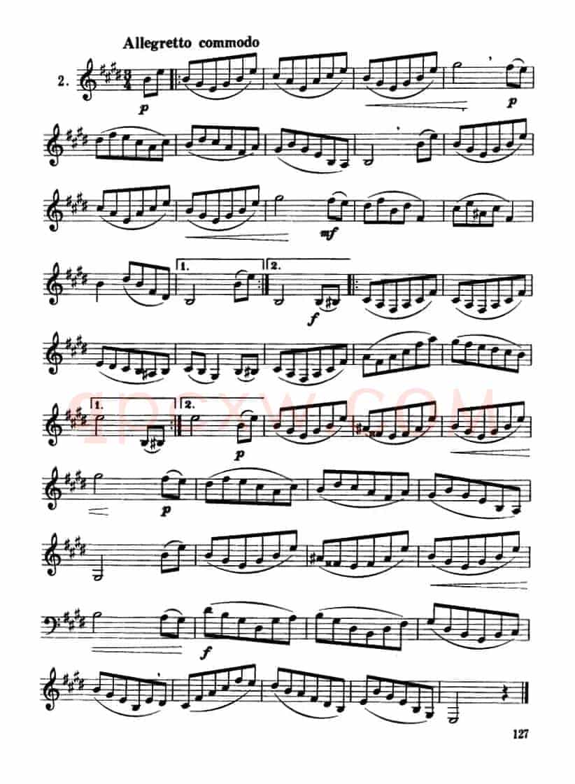 单簧管中级练习曲7首