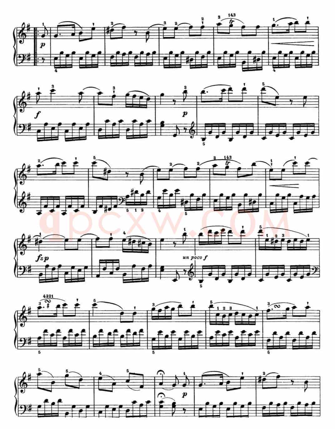 海顿 钢琴奏鸣曲 Hob XVI 34 in E minor