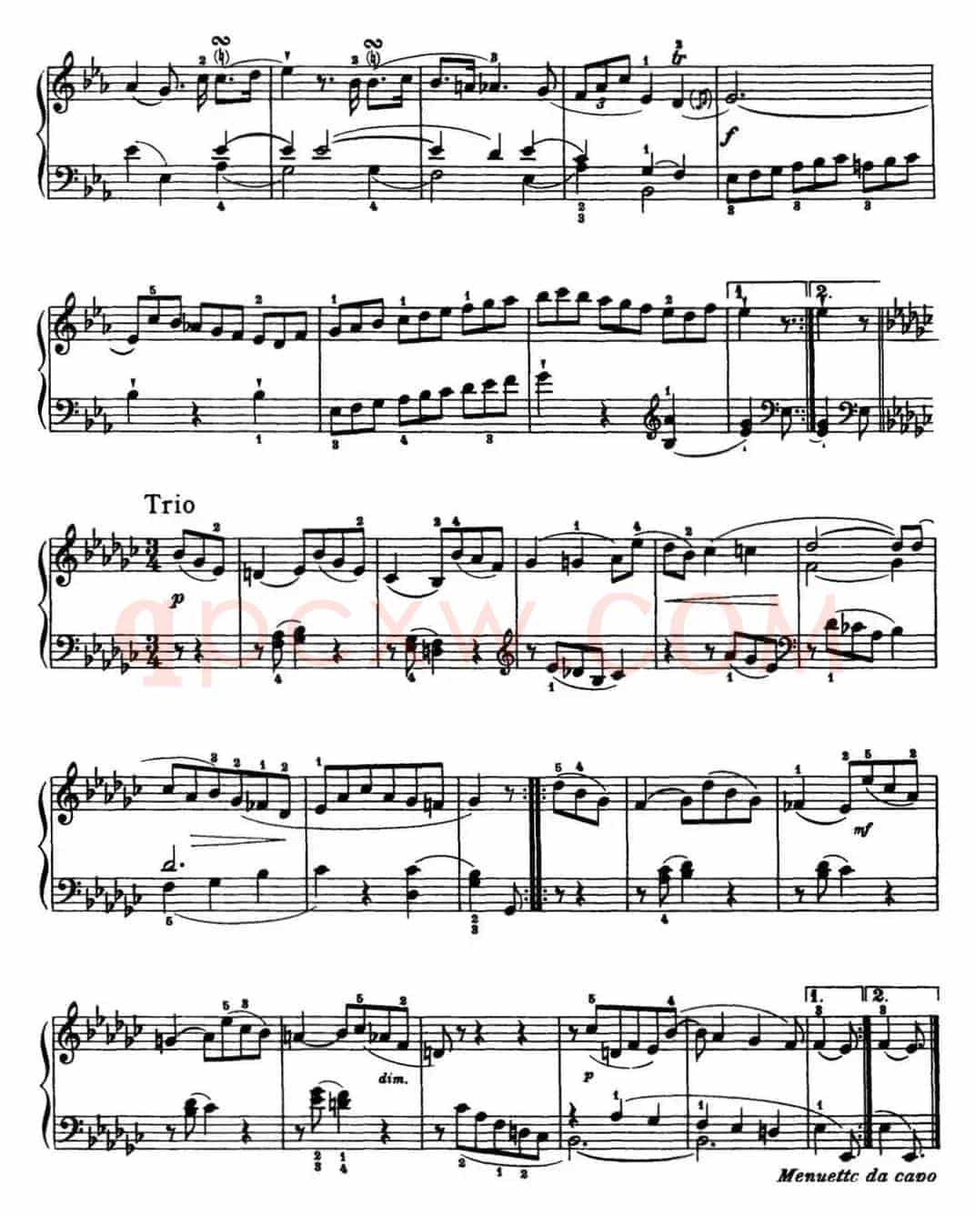 海顿 钢琴奏鸣曲 Hob XVI 28 in E-flat major