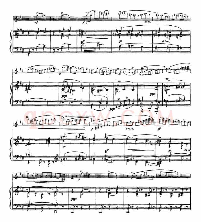 伊萨伊作品集：Mazurka No.3，Op.11（小提琴+钢琴伴奏）