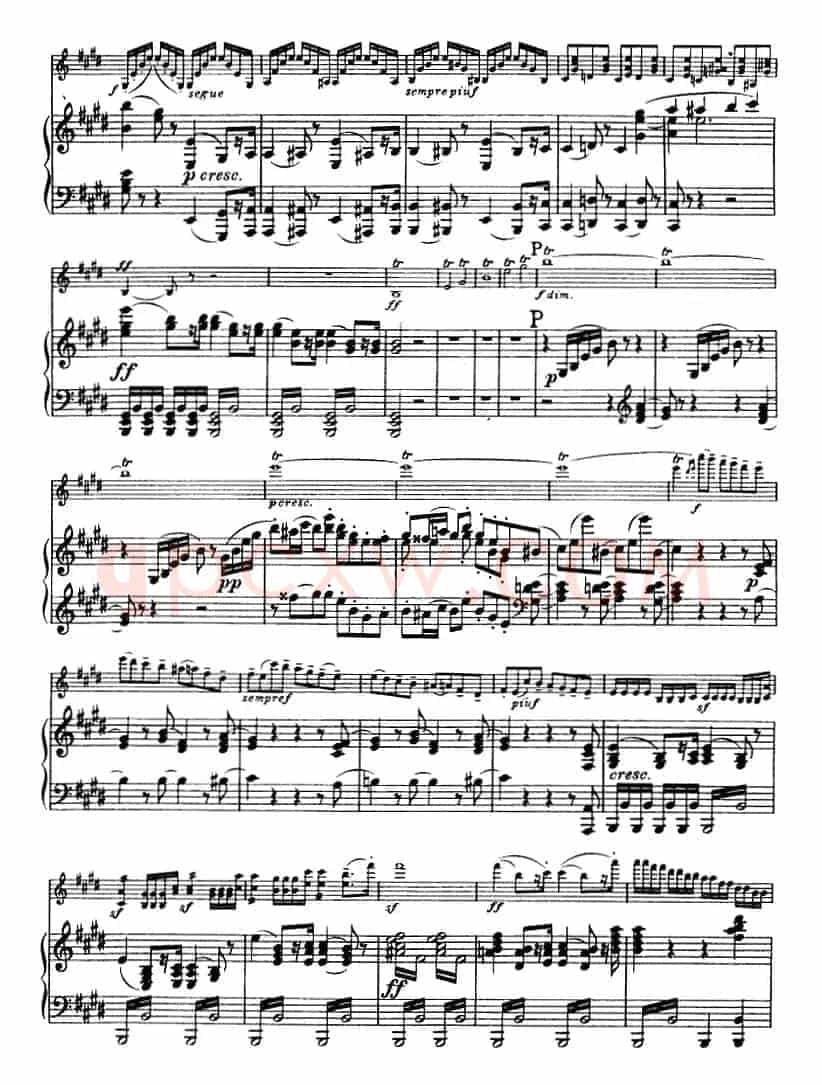 E小调协奏曲（Op.64）（小提琴+钢琴）