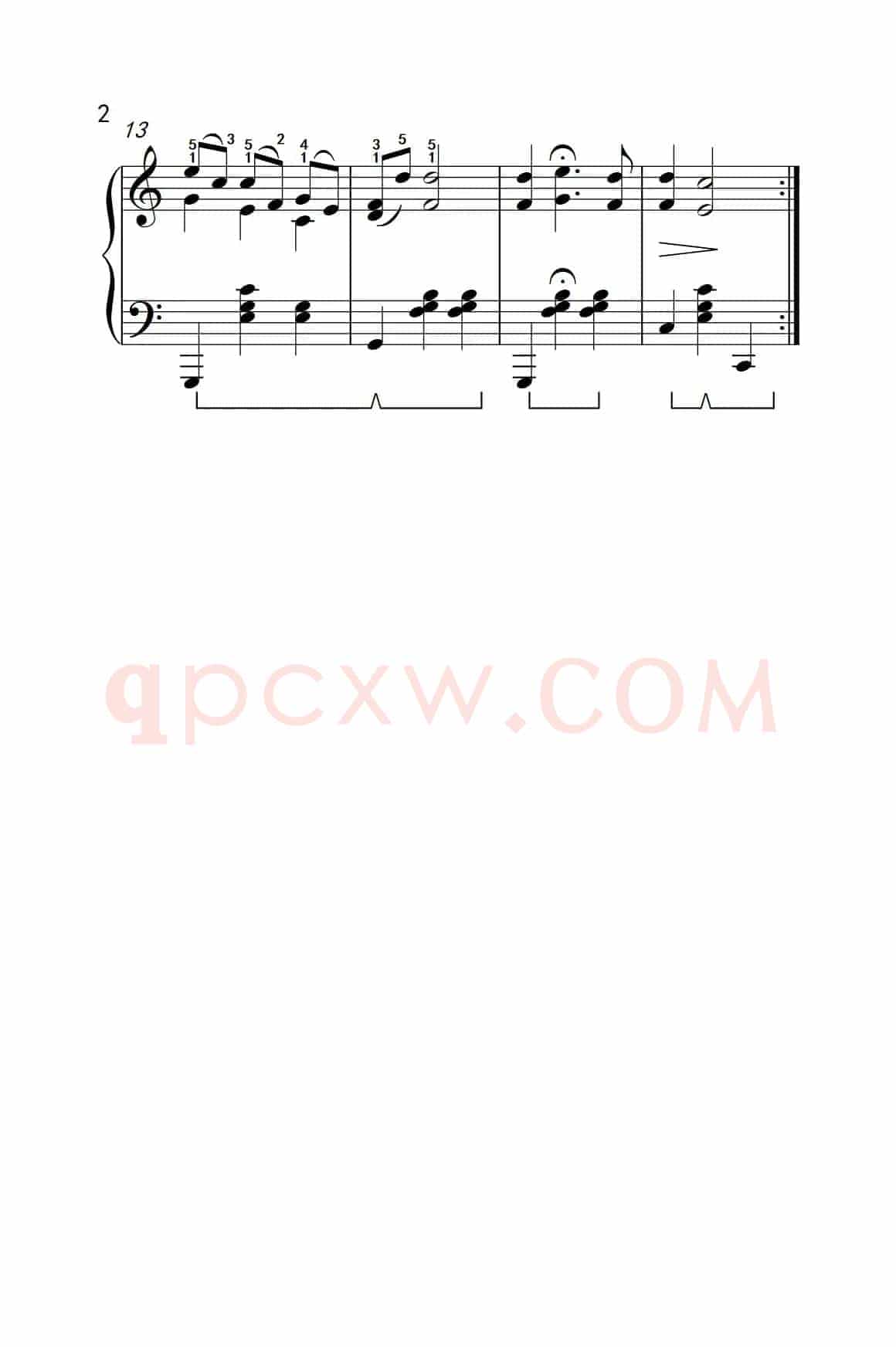 桑塔·露琪亚（约翰·汤普森 成人钢琴教程 第三册）