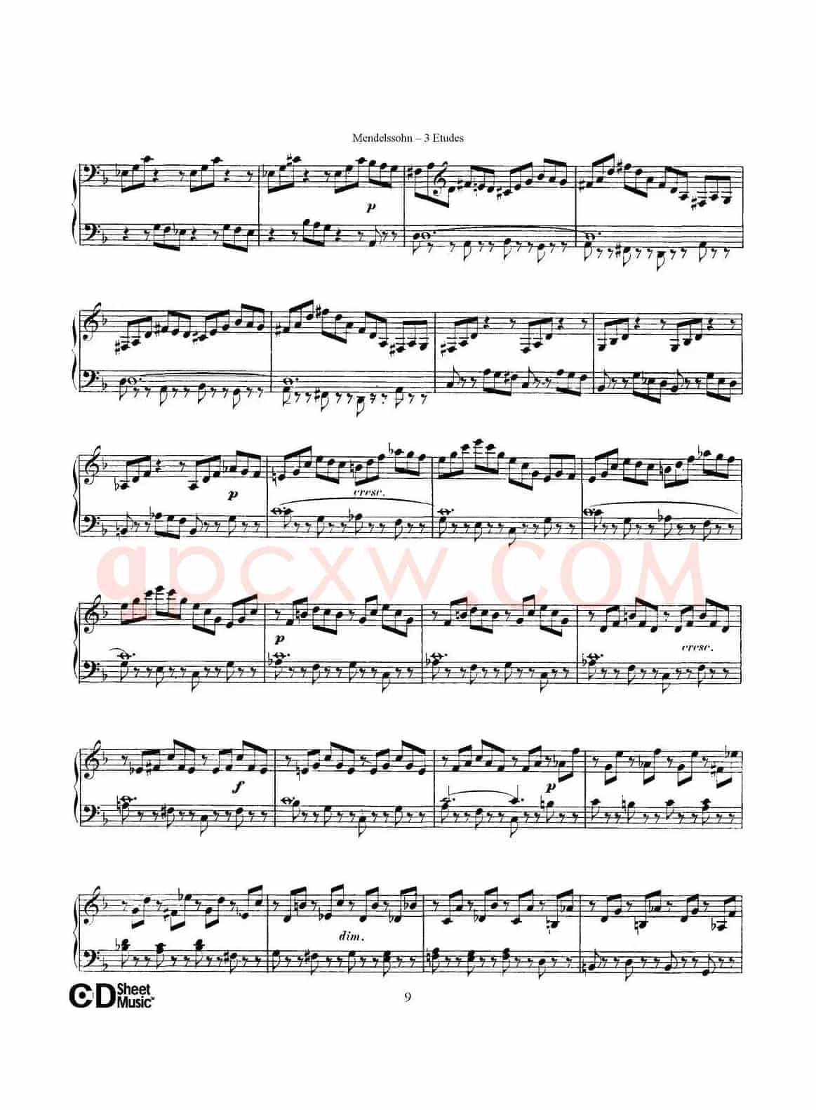 3 Etudes Op.104b（3首练习曲·2）