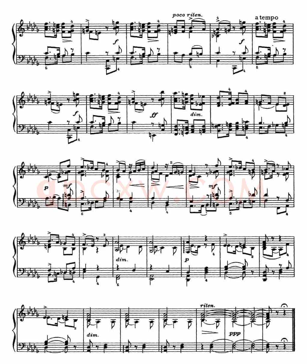 柴可夫斯基18首钢琴小品Op.72(9.Un poco di Schumann)