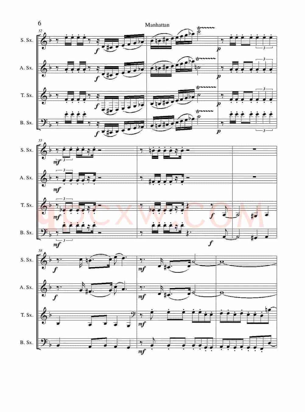 Manhattan score（四重奏）