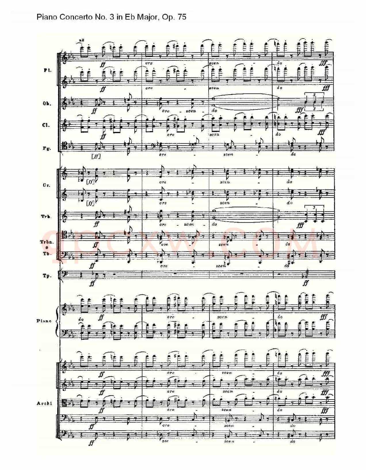 Piano Concerto No.3 in Eb Major, Op.75（Eb大调第三钢琴协奏）