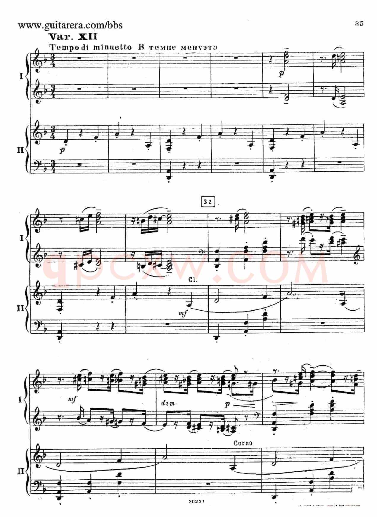 Rhapsody On A Theme Of Paganini Op.43(帕格尼尼主题狂想曲·双钢琴)(P21——40)