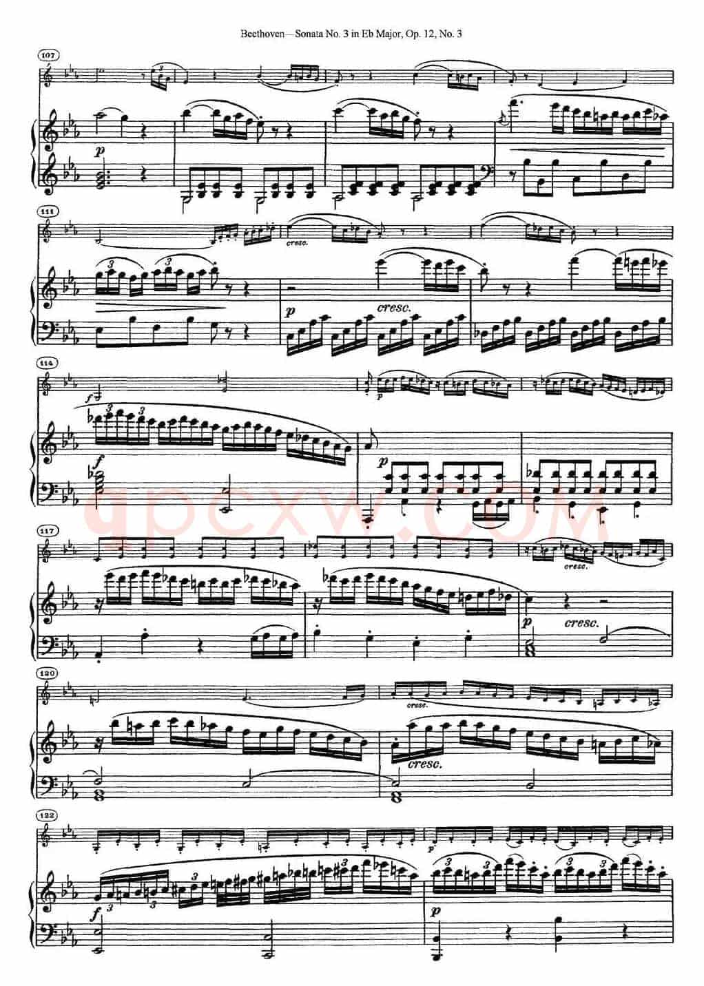 Violin Sonata No.3 in Eb Major Op.12 No.3（小提琴+钢琴伴奏）