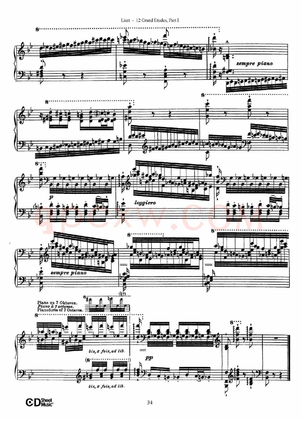 12 Grand Etudes S.137（12首华丽的练习曲·5）