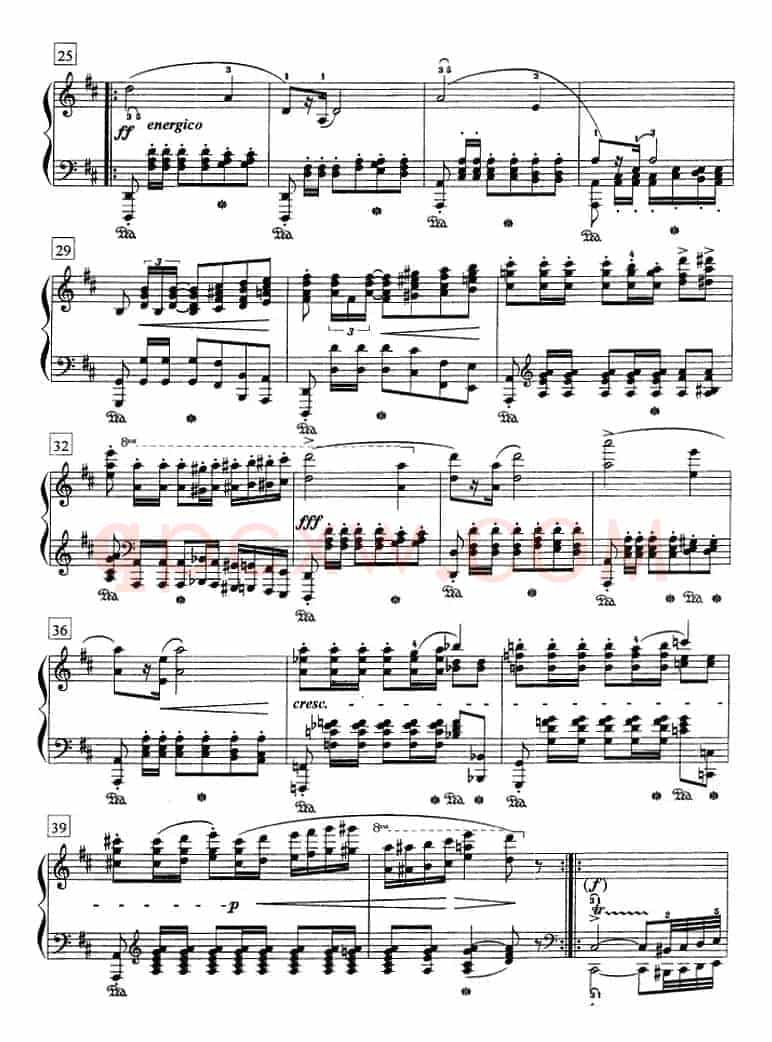 钢琴教程第八级 中外乐曲（A大调波兰舞曲 Op.40 No.1）