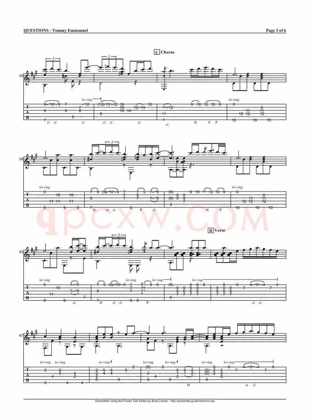 tommy emmanuel： questions（指弹吉它）