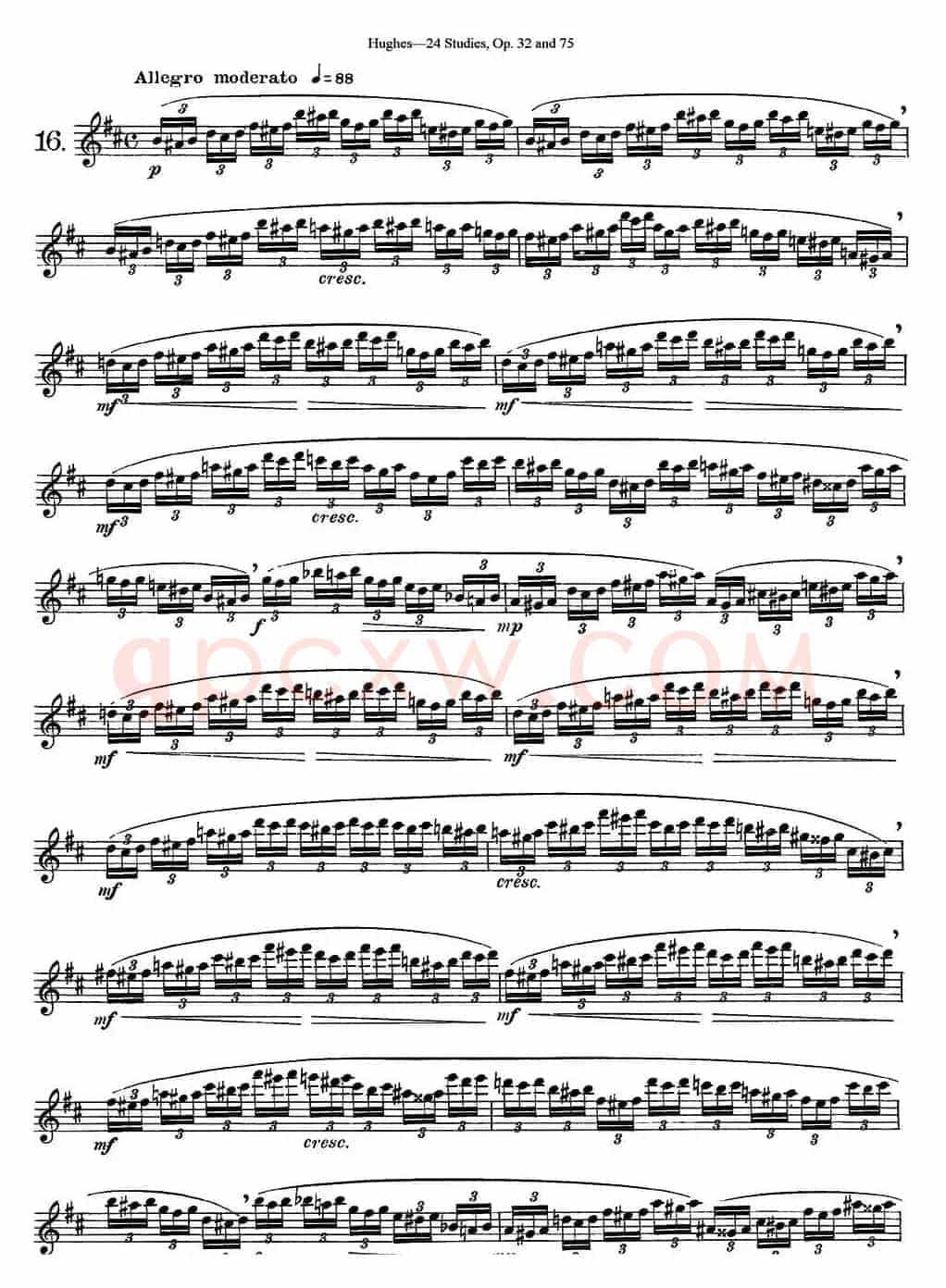 胡埃斯24首长笛练习曲Op.32（NO.16）