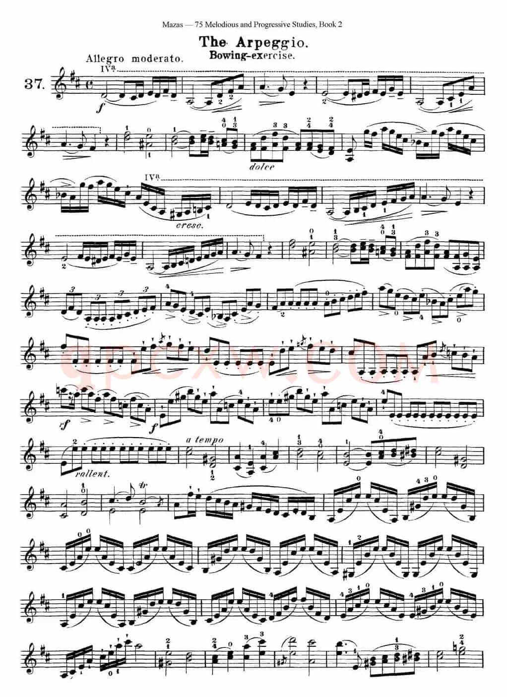 马扎斯小提琴练习曲 Op.36 第二册 华丽练习曲（37）