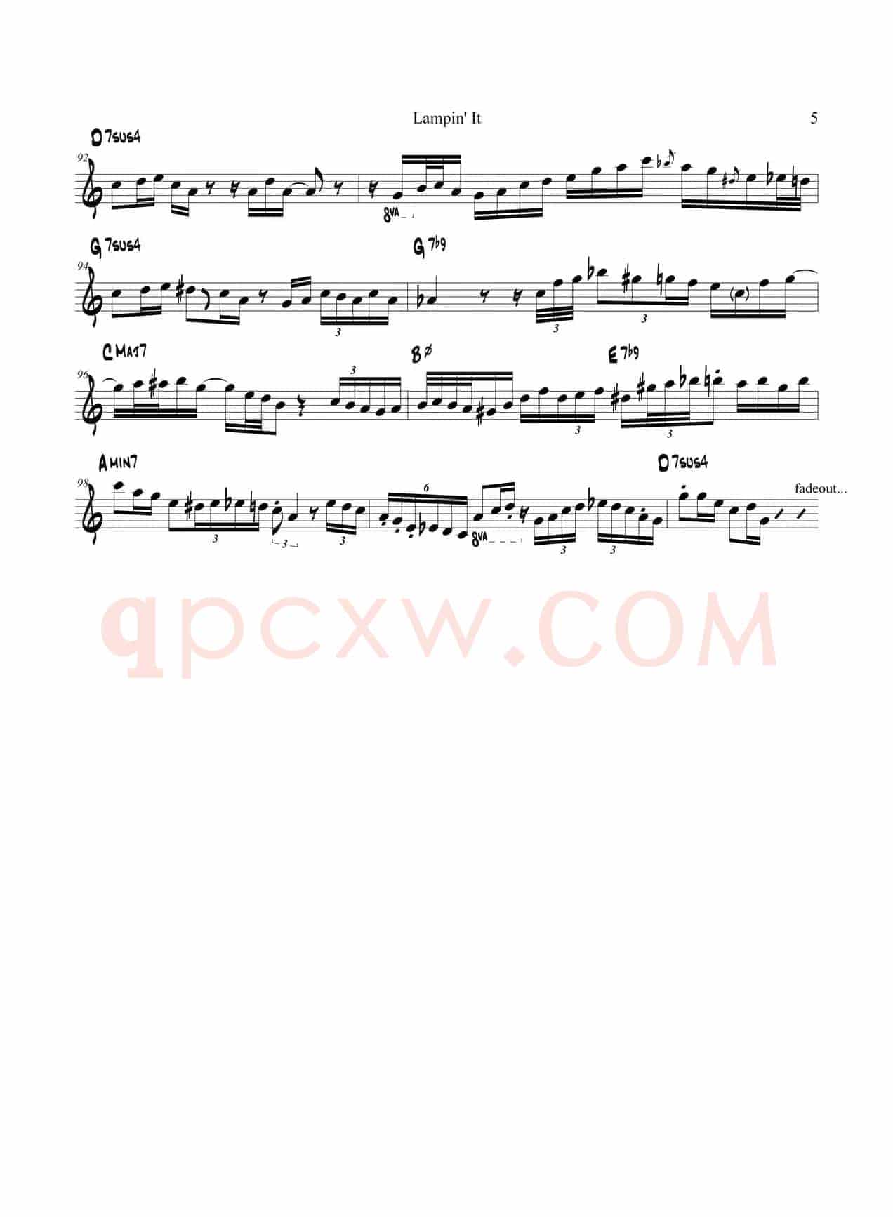 Lampin'It（中音萨克斯）