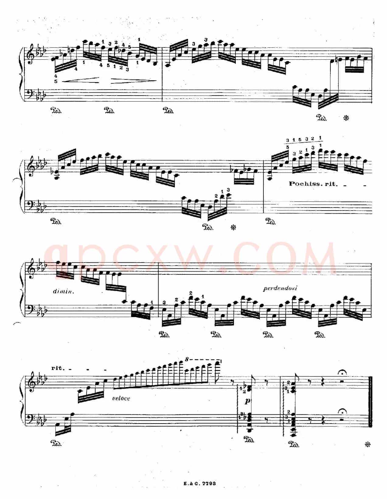 12 Etudes For The Left Hand Op.92 No.10(12首为左手而作的钢琴练习曲)