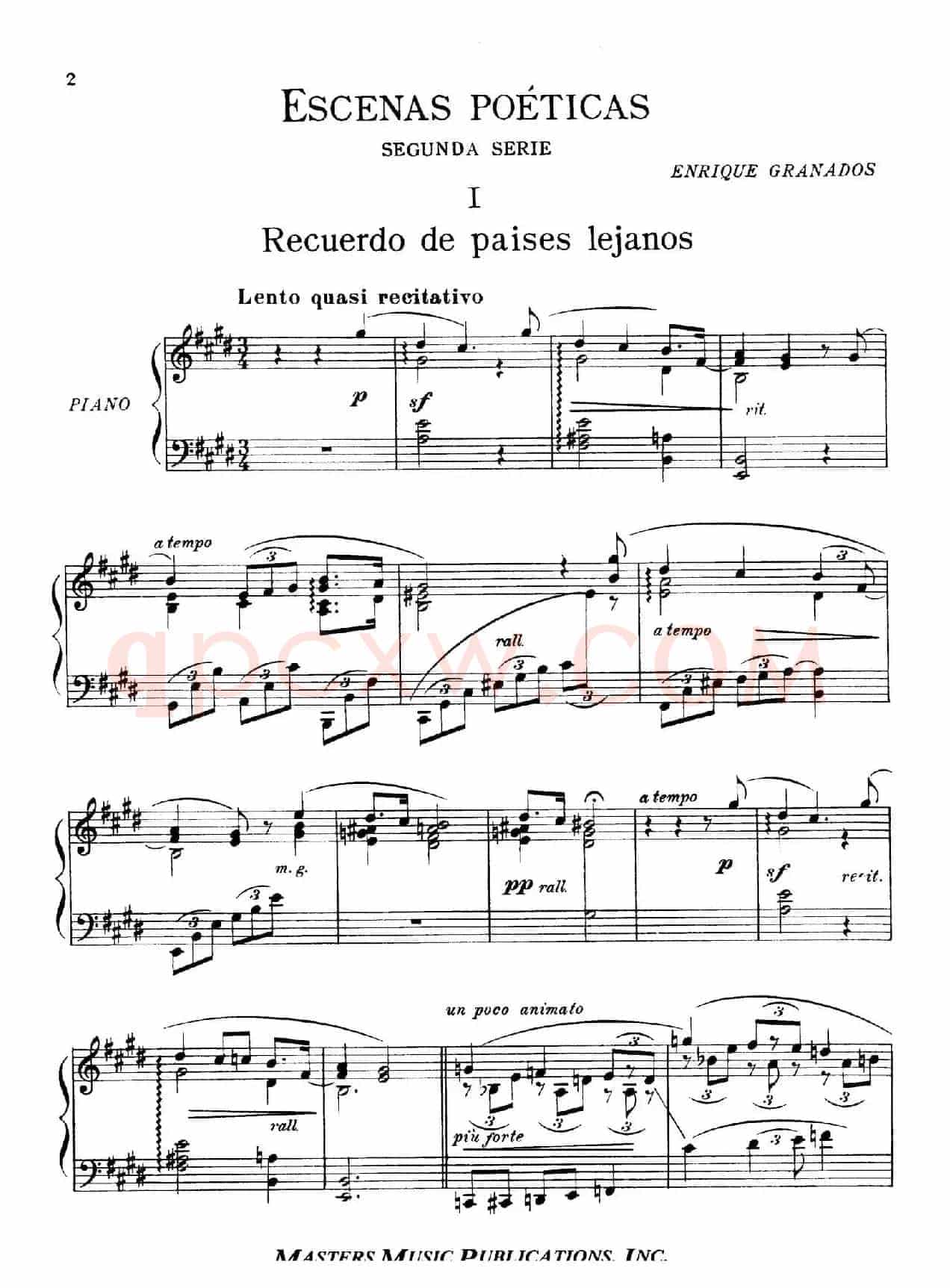 Escenas Poeticas（Segunda Serie  Ⅰ）