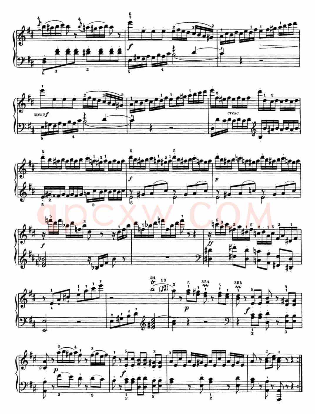 海顿 钢琴奏鸣曲 Hob XVI 37 in D major