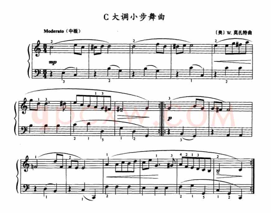 C大调小步舞曲（莫扎特作曲版）