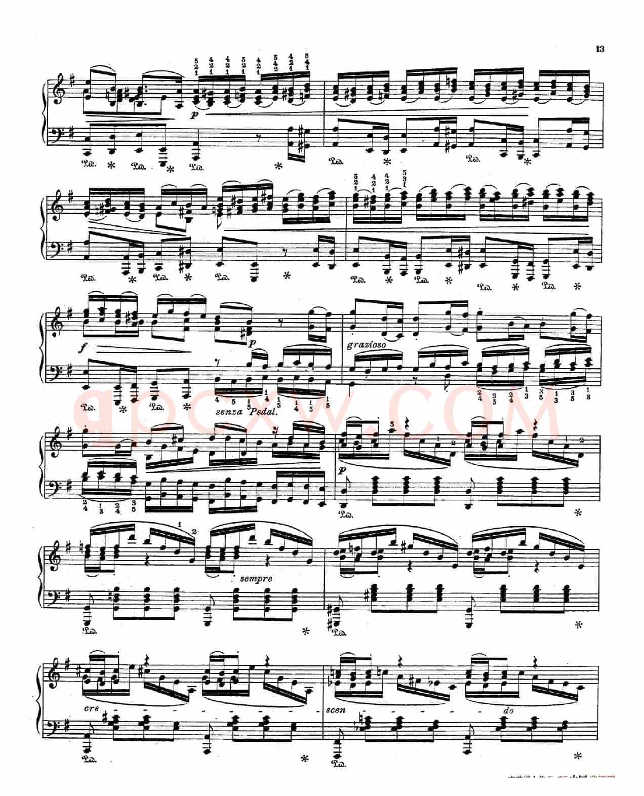 Brandenburg Concerto No.3 in G Major BWV.1048(G大调第三勃兰登堡协奏曲·钢琴独奏版)