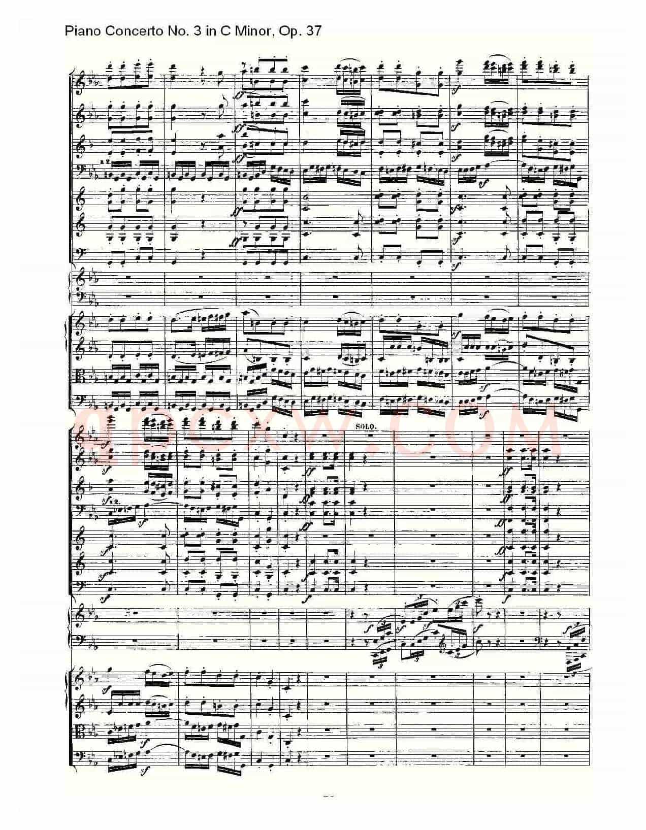 C小调钢琴第三协奏曲 Op.37 第三乐章