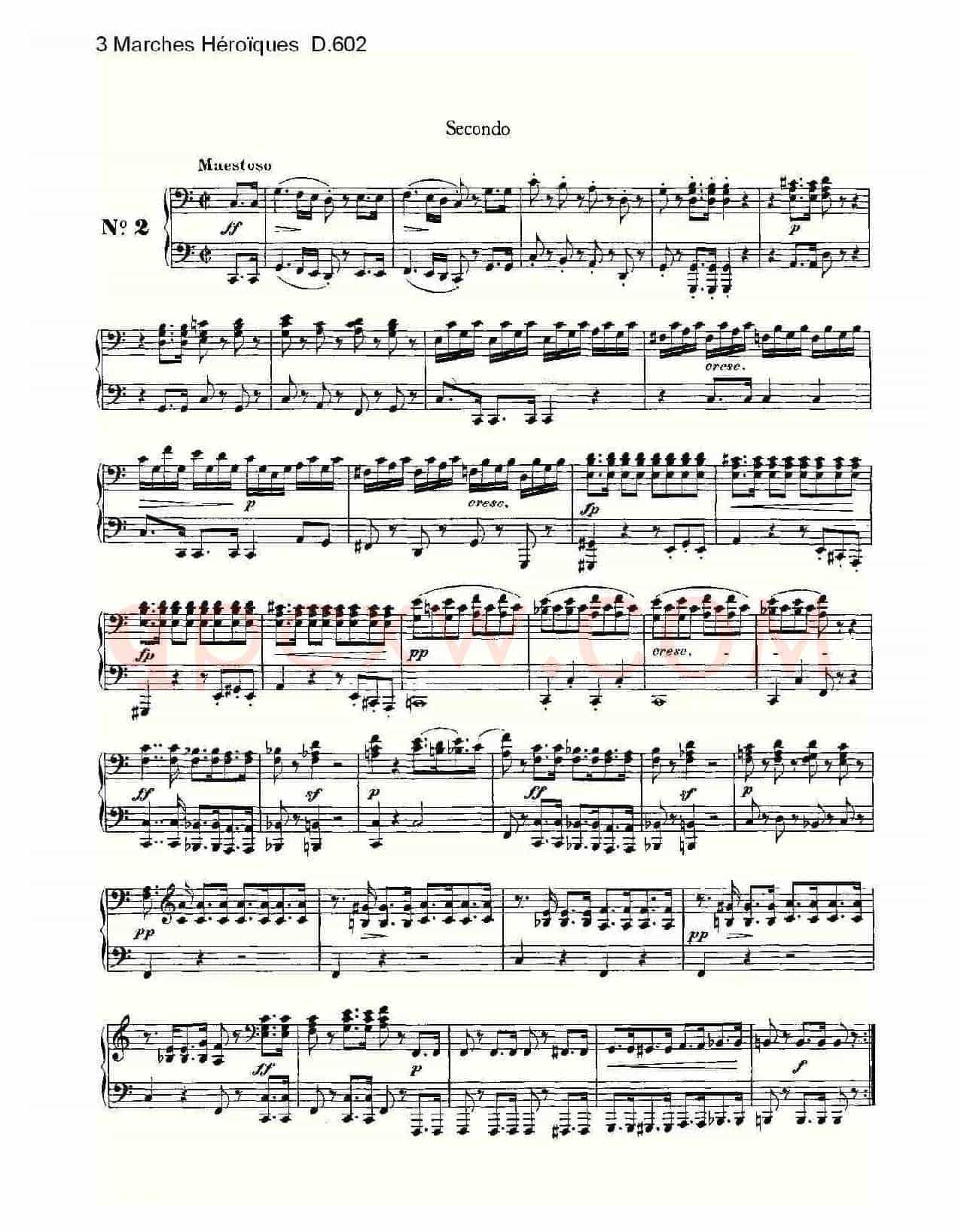3 Marches Héroïques D.602（3 进行曲Héroïque）