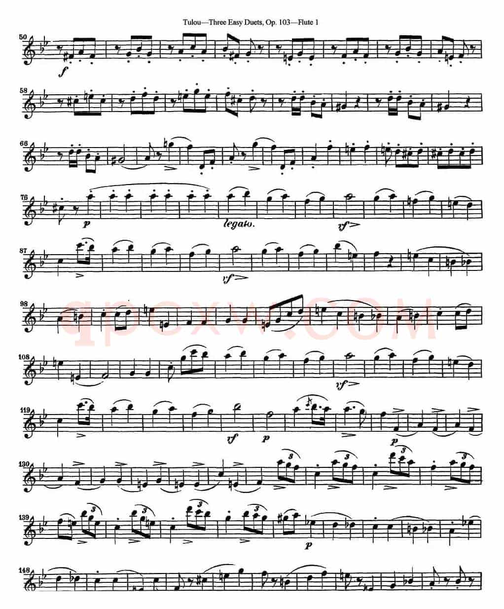图露三首长笛简易重奏曲Op.103（Flute 1）（NO.3）