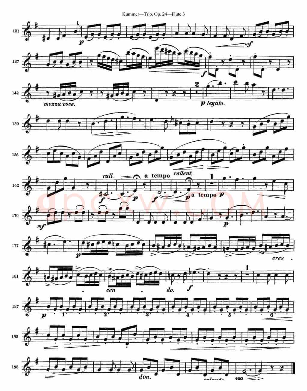 库默长笛三重奏Op.24（Flute 3）