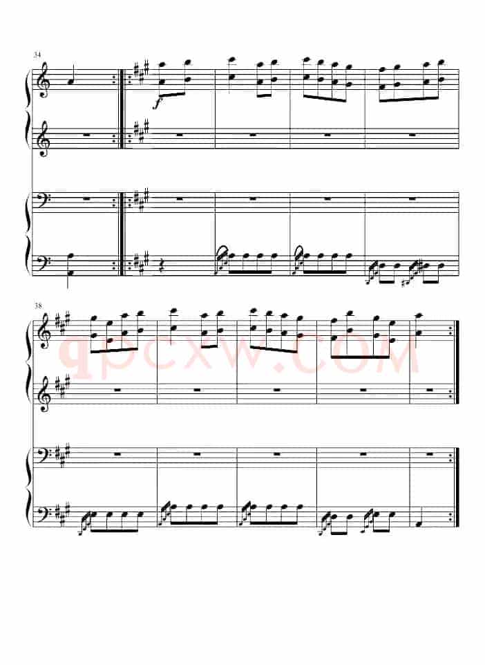 土耳其进行曲（四手联弹、周杰伦李云迪演奏版）