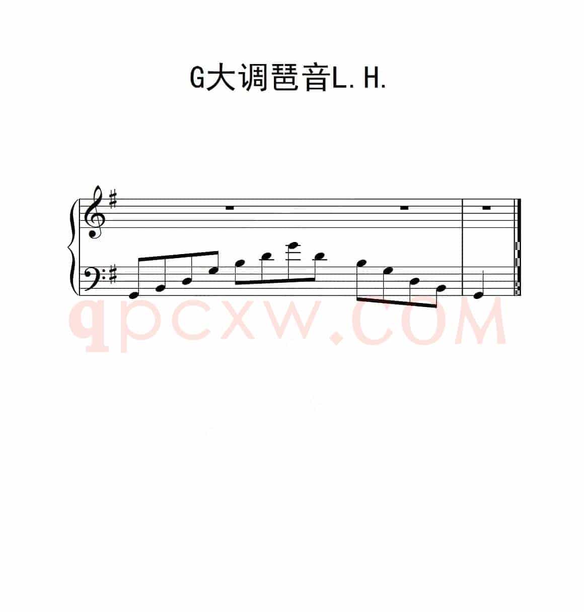 第二级 G大调琶音L H（中国音乐学院钢琴考级作品1~6级）