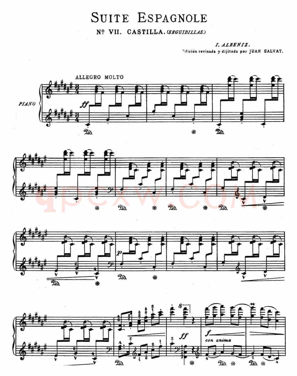 Suite Espanola Op.47（西班牙组曲·Ⅶ）