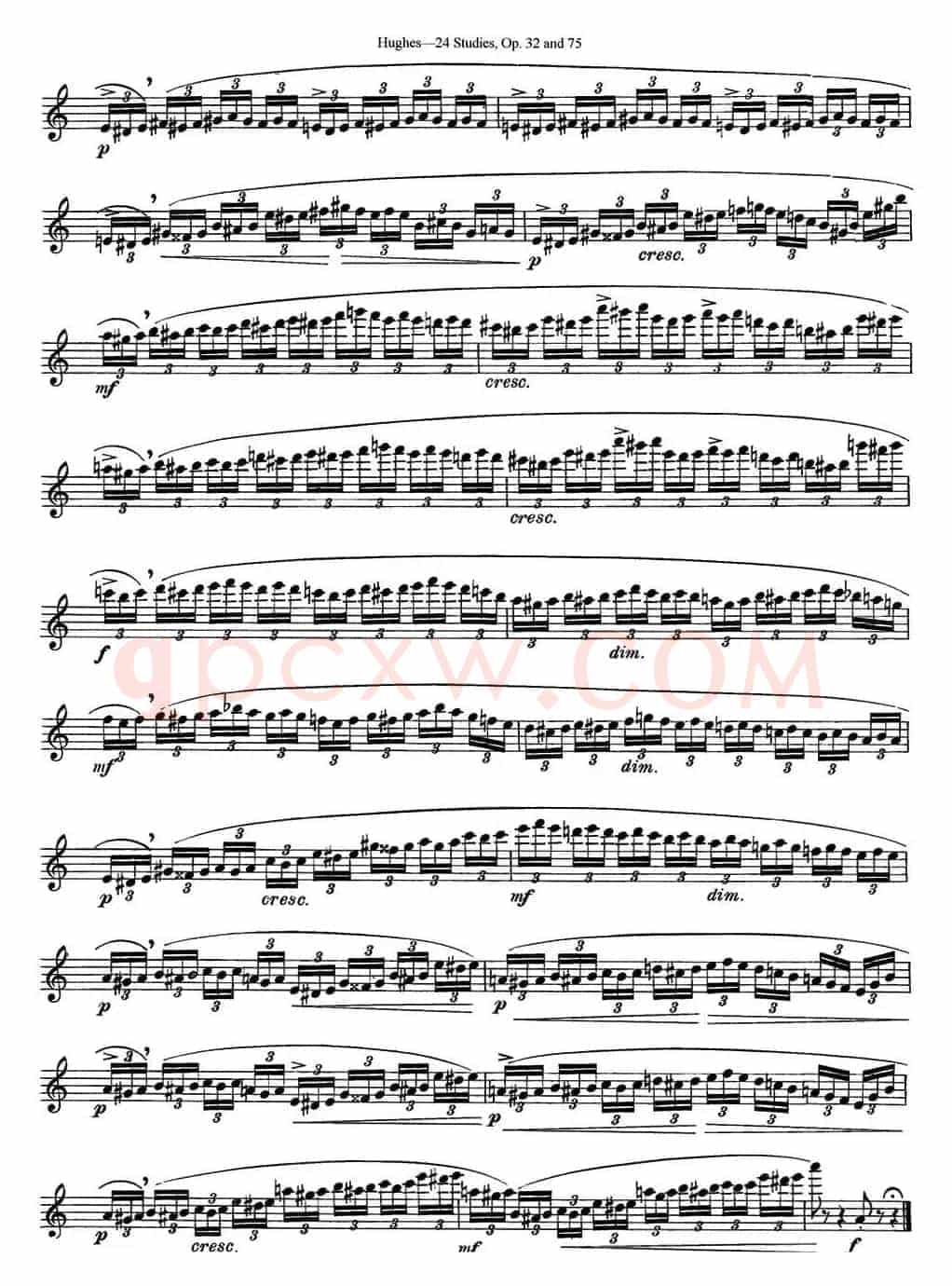 胡埃斯24首长笛练习曲Op.32（NO.10）