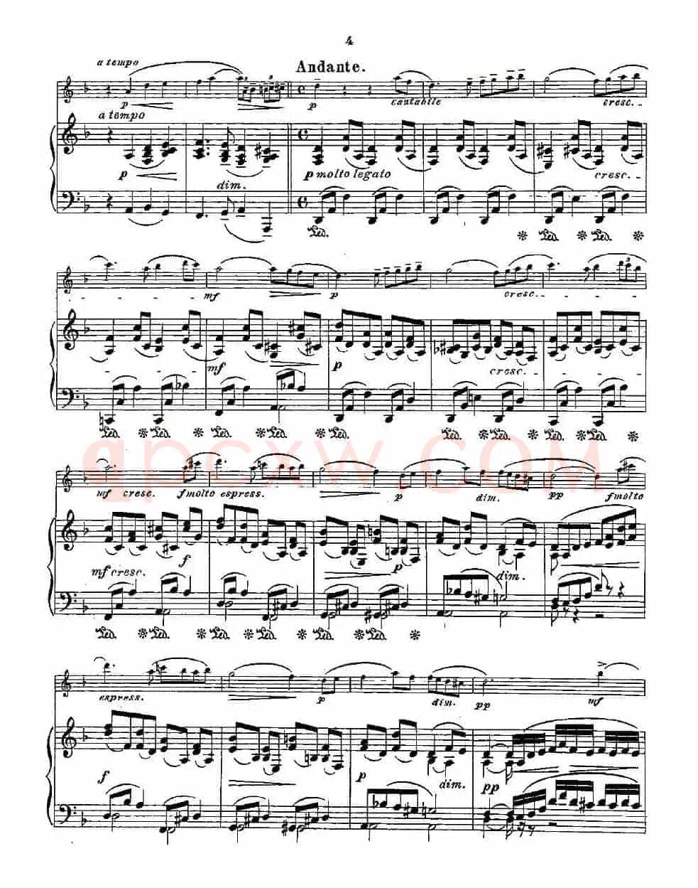 Fantaisies nationales. Op. 59, 4. （长笛+钢琴伴奏）