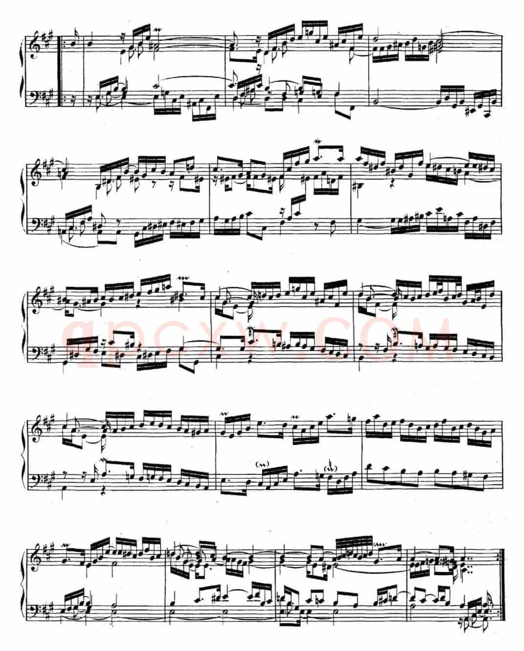 英国组曲No.1 巴赫 A大调 1st Suite BWV 806