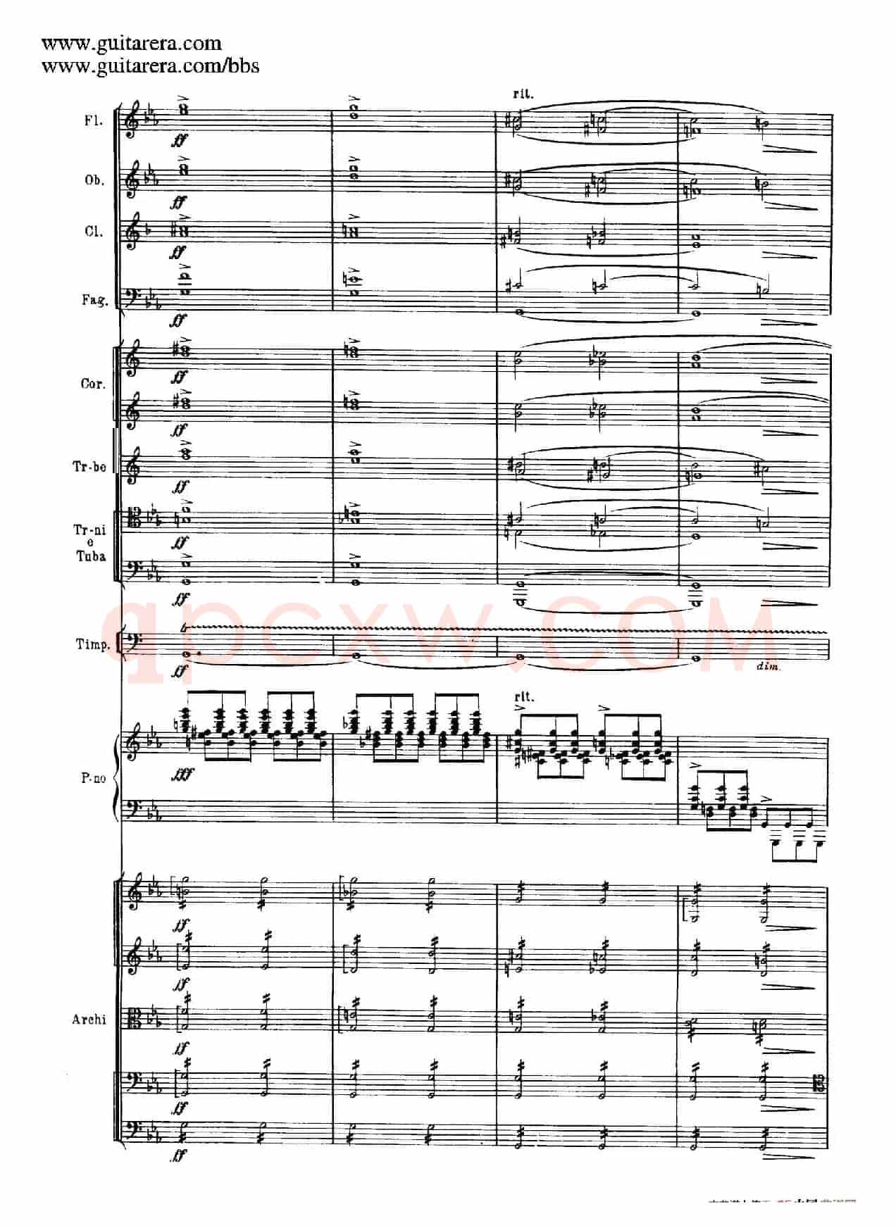 c小调第二钢琴协奏曲 Op.18（第一乐章总谱·P28——36）